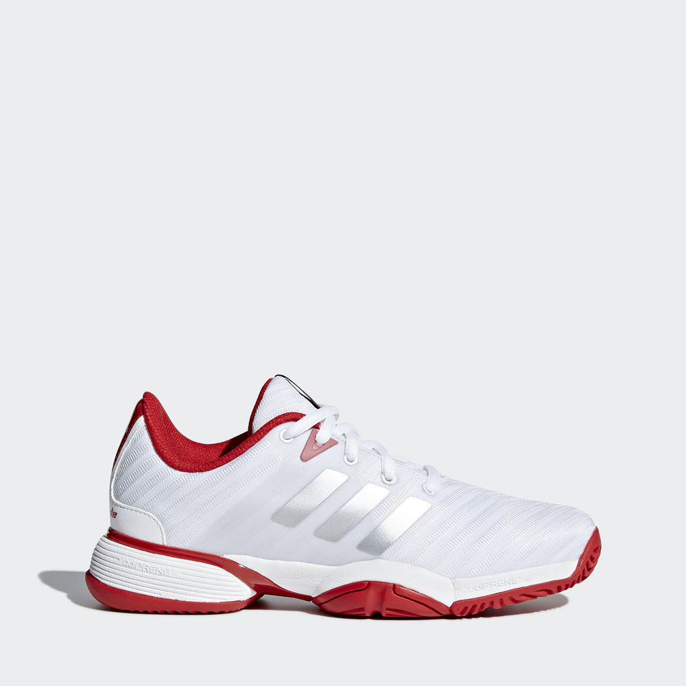 Adidas Barricade 2018 - παπούτσια τένις για αγορια - Ασπρα/Μαυρα/Ασπρα,Μέγεθος: EU 27 – 39 1/3 (348V